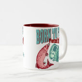 生まれ魚を釣る ツートーンマグカップ (正面右)