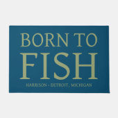 生まれ魚を釣る ドアマット (正面)