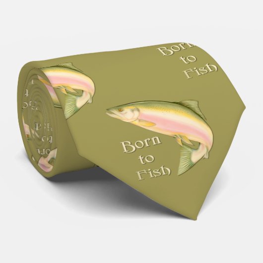 生まれ魚を釣る ネクタイ (ロール)