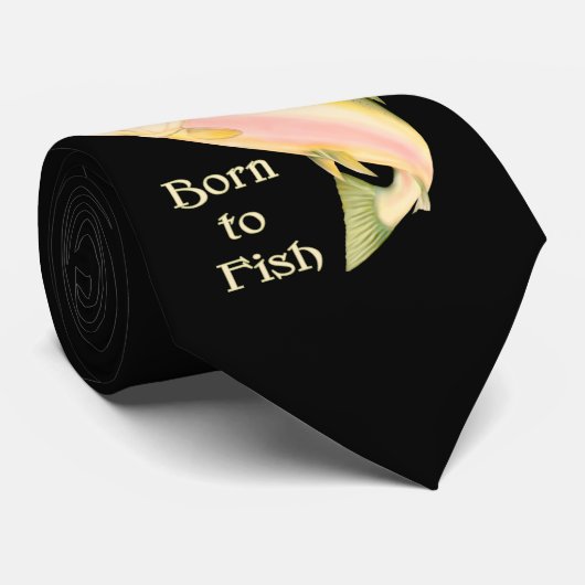 生まれ魚を釣る ネクタイ (ロール)
