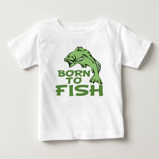 生まれ魚を釣る ベビーTシャツ (正面)