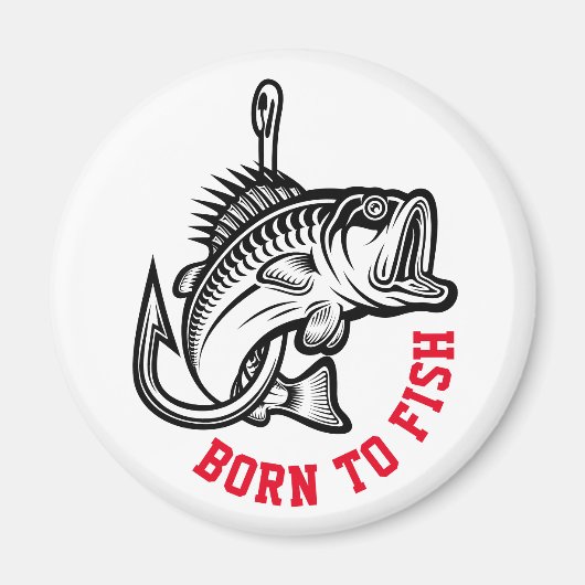 生まれ魚を釣る マグネット (正面)