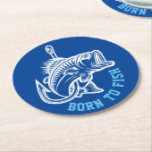 生まれ魚を釣る ラウンドペーパーコースター (アングル)