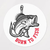 生まれ魚を釣る ラベル (デザイン2)