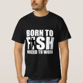 生まれ魚を釣る Tシャツ (正面)