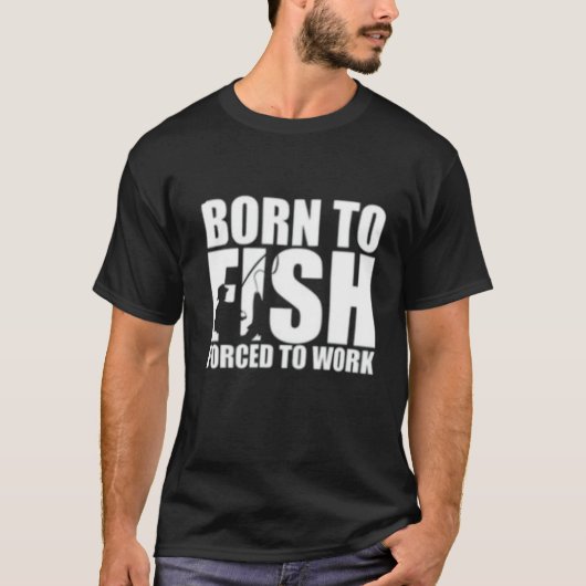 生まれ魚を釣る Tシャツ (正面)