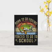 生まれ魚釣りに行かされおもしろいる カード (黄色い花)