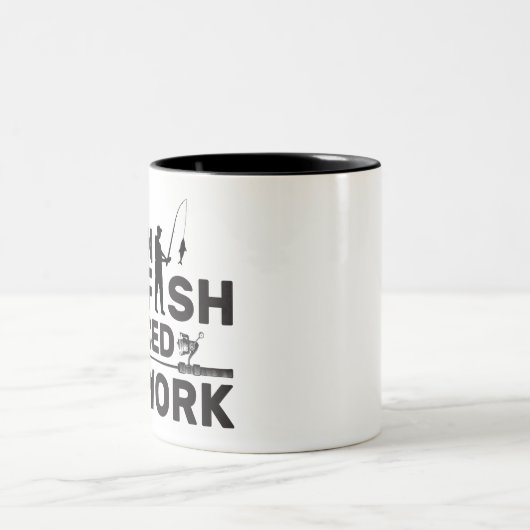 生まれ魚釣りのマグおもしろいで釣る ツートーンマグカップ (中央)