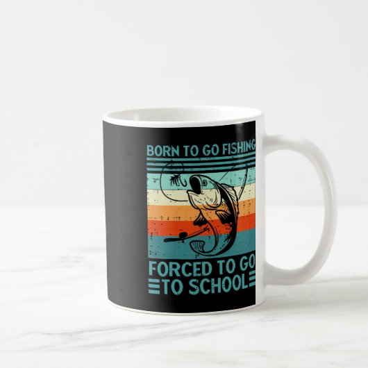 生まれ魚釣り強制学校 コーヒーマグカップ (右)