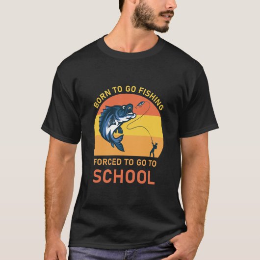 生まれ魚釣り Tシャツ (正面)