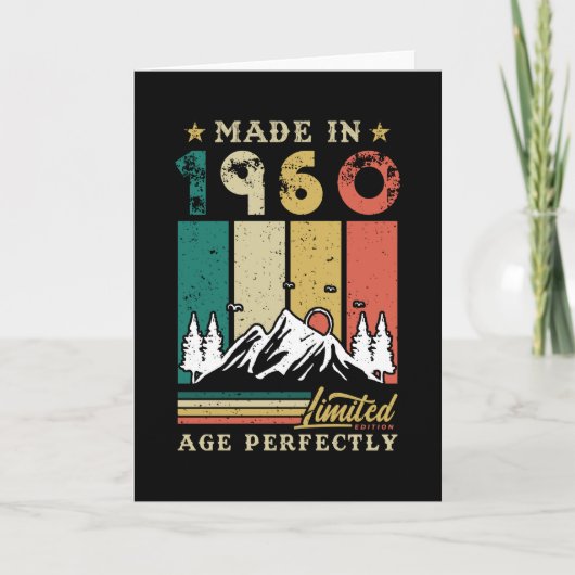 生まれ1960年誕生日 カード (正面)