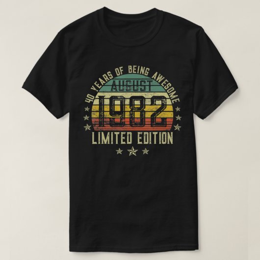 生まれ1982年威厳がある40歳 Tシャツ (デザイン正面)