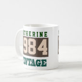 生まれ1984年パーソナライズされたの誕生 コーヒーマグカップ (正面左)