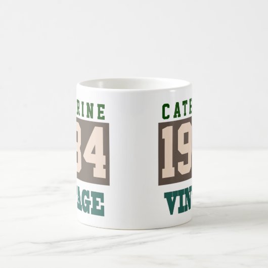 生まれ1984年パーソナライズされたの誕生 コーヒーマグカップ (中央)