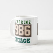 生まれ1986年パーソナライズされたの誕生 コーヒーマグカップ (正面左)