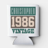 生まれ1986年パーソナライズされたの誕生 缶クーラー (裏面)