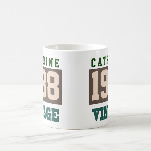 生まれ1988年パーソナライズされたの誕生 コーヒーマグカップ (中央)