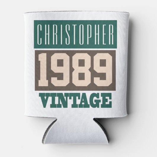 生まれ1989年パーソナライズされたの誕生 缶クーラー (正面)