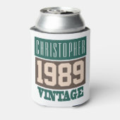 生まれ1989年パーソナライズされたの誕生 缶クーラー (缶裏面)