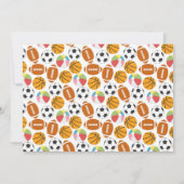 生まれ2ボールスポーツをテーマにした男の子2nd誕生日パーティー サンキューカード (裏面)