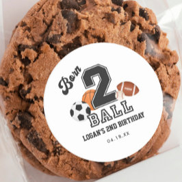 生まれ2ボールスポーツをテーマにした男の子2nd誕生日パーティー ラウンドシール