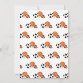 生まれ2ボールスポーツをテーマにした男の子2nd誕生日パーティー 招待状 (裏面)