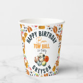 生まれ2ボールスポーツをテーマにした男の子2nd誕生日パーティー 紙コップ (裏面)