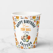 生まれ2ボールスポーツをテーマにした男の子2nd誕生日パーティー 紙コップ (正面)