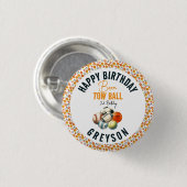 生まれ2ボールスポーツをテーマにした男の子2nd誕生日パーティー 缶バッジ (正面&裏面)