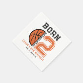 生まれ2ボールバスケットボール2nd誕生日パーティー スタンダードカクテルナプキン (角)