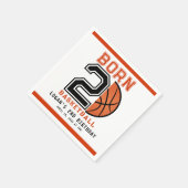 生まれ2ボールバスケットボール2nd誕生日パーティー スタンダードカクテルナプキン (角)