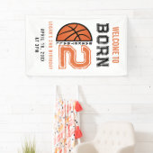 生まれ2ボールバスケットボール2nd誕生日パーティー 横断幕 (インサイチュ)