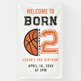 生まれ2ボールバスケットボール2nd誕生日パーティー 横断幕
