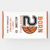 生まれ2ボールバスケットボール2nd誕生日パーティー 横断幕 (横)