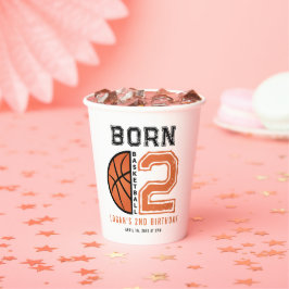生まれ2ボールバスケットボール2nd誕生日パーティー 紙コップ