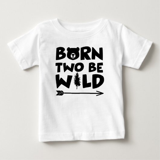 生まれ2本 ベビーTシャツ (正面)