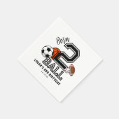 生まれ2球スポーツテーマ男子2歳の誕生日パーティー スタンダードカクテルナプキン (角)