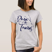 「生まれA Taurus」〔占星術の〕十二宮図タイポグラフィック・アパレル Tシャツ (正面)