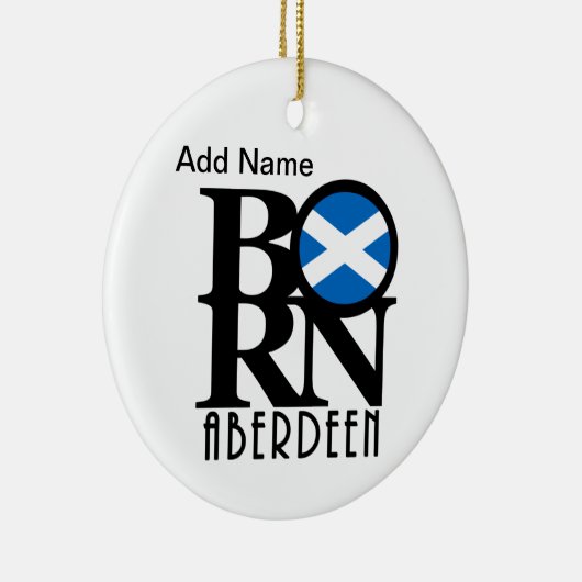 生まれAberdeen Scotlandカスタマイズ可能 セラミックオーナメント (右)
