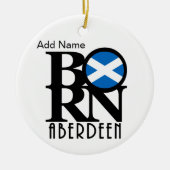 生まれAberdeen Scotlandカスタマイズ可能 セラミックオーナメント (正面)