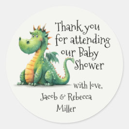 生まれBaby Shower Thank You Sticker ラウンドシール