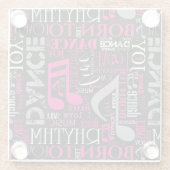 生まれDance Pink ID277 ガラスコースター (裏面)