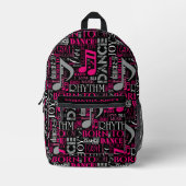 生まれDance Pink ID277 プリントバックパック (正面)