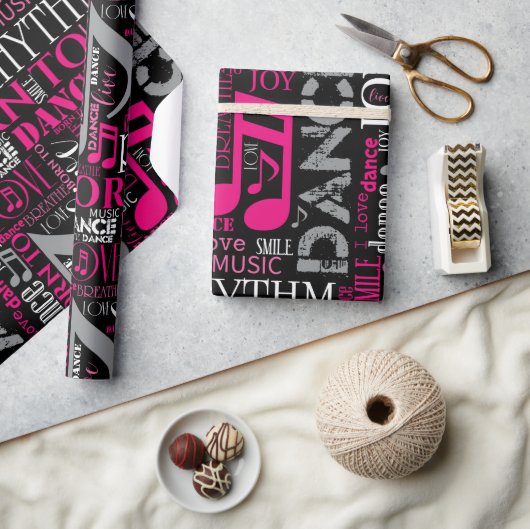 生まれDance Pink ID277 ラッピングペーパー (クラフト)