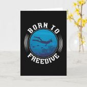生まれFreedive Sparifishing Freediver Freediving カード (黄色い花)