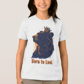 生まれLead Bear Crown Tシャツ – 感動的 Wi (正面)
