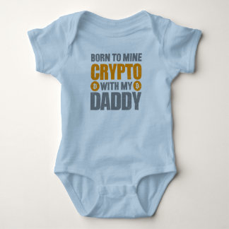 生まれMine Crypto With My Daddy ベビーボディスーツ