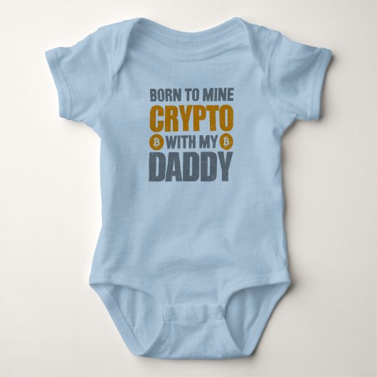 生まれMine Crypto With My Daddy ベビーボディスーツ (正面)