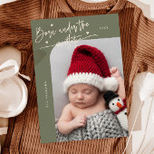 生まれMistletoe Sage Birth Announcement 案内状