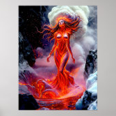 "生まれOf Inferno" – 火山女性ポートレート ポスター (正面)
